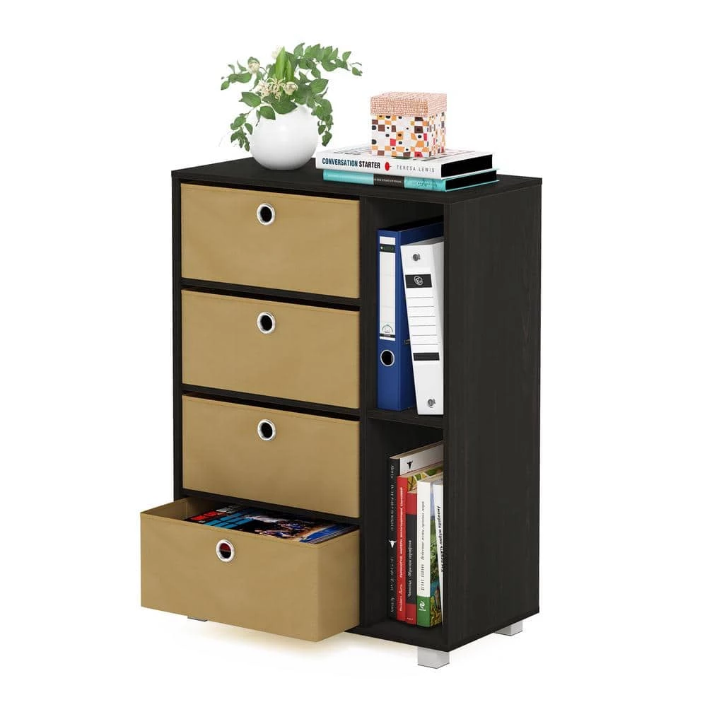 Espresso and Brown Storage Chest by Furinno 4 Espresso and Brown Storage Chest by Furinno - Image 4