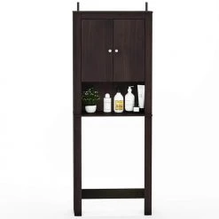 Indo Espresso Double Door Accent Cabinet by Furinno -Furinno Sales espresso furinno accent cabinets fr18514ex 44 1000