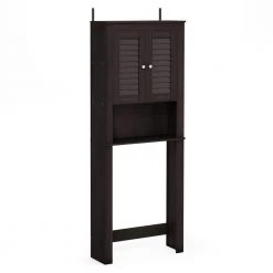 Indo Espresso Louver Door Accent Cabinet by Furinno