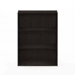 31.5 in. Espresso Wood 4-shelf Standard Bookcase with Storage by Furinno -Furinno Sales espresso furinno bookcases bookshelves 11208ex c3 1000