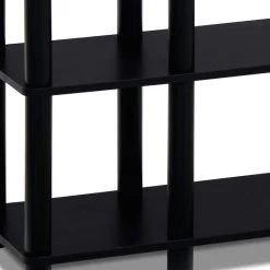 19.9 in. Espresso Plastic 3-shelf Etagere Bookcase with Open Back by Furinno -Furinno Sales espresso furinno bookcases bookshelves 14032ex bk 4f 1000