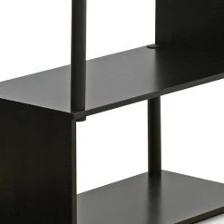 25.44 in. Espresso Plastic 3-shelf Etagere Bookcase with Open Back by Furinno -Furinno Sales espresso furinno bookcases bookshelves 14214ex 4f 1000