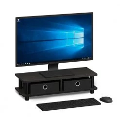 5.98 in. Espresso Plastic 3-shelf Etagere Bookcase with Open Back by Furinno -Furinno Sales espresso furinno bookcases bookshelves 17099ex bk c3 1000