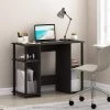 39 in. Rectangular Espresso Computer Desk with Open Storage by Furinno
