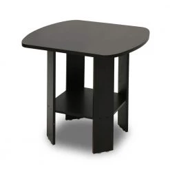 Simple Design Espresso End Table by Furinno