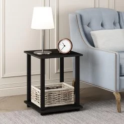 Simplistic Espresso End Table (2-Pack) by Furinno