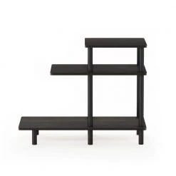 Turn-N-Tube Espresso 3-Tier Sofa Side Table by Furinno -Furinno Sales espresso furinno end side tables 18127ex bk 4f 1000