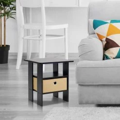 Home Living Espresso Storage End Table (Set of 2) by Furinno -Furinno Sales espresso furinno end side tables 2 11157ex a0 1000