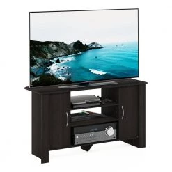 Econ 42 in. Espresso Wood TV Stand with 6 Drawer Fits TVs Up to 50 in. with Open Storage by Furinno -Furinno Sales espresso furinno tv stands 14055ex 1f 1000