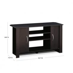 Econ 42 in. Espresso Wood TV Stand with 6 Drawer Fits TVs Up to 50 in. with Open Storage by Furinno -Furinno Sales espresso furinno tv stands 14055ex 40 1000