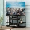 JAYA 42 in. Espresso Particle Board TV Stand Fits TVs Up to 44 in. with Open Storage by Furinno