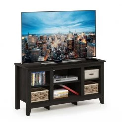 Jensen 48 in. Espresso Particle Board TV Stand Fits TVs Up to 55 in. with Cable Management by Furinno -Furinno Sales espresso furinno tv stands 18108ex 4f 1000