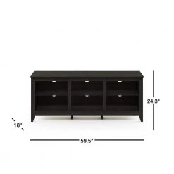 Jensen 59.5 in. Espresso Particle Board TV Stand Fits TVs Up to 65 in. with Cable Management by Furinno -Furinno Sales espresso furinno tv stands 18109ex 40 1000