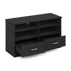 Jensen 39.4 in. Espresso TV Stand with 2 Storage Drawers Fits TV's up to 43 in. with Cable Management by Furinno -Furinno Sales espresso furinno tv stands 20202ex 1f 1000