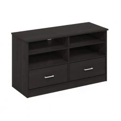 Jensen 39.4 in. Espresso TV Stand with 2 Storage Drawers Fits TV's up to 43 in. with Cable Management by Furinno