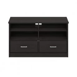 Jensen 39.4 in. Espresso TV Stand with 2 Storage Drawers Fits TV's up to 43 in. with Cable Management by Furinno -Furinno Sales espresso furinno tv stands 20202ex c3 1000