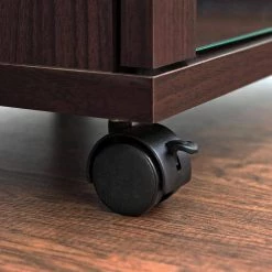 Indo 24 in. Espresso Wood Corner TV Stand Fits TVs Up to 34 in. with Open Storage by Furinno -Furinno Sales espresso furinno tv stands fl 600ex 66 1000