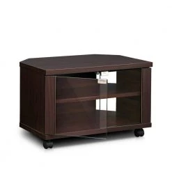 Indo 24 in. Espresso Wood Corner TV Stand Fits TVs Up to 34 in. with Open Storage by Furinno -Furinno Sales espresso furinno tv stands fl 600ex fa 1000