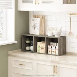 Pasir 31.5 in.French Oak Wood 3-Shelf No-Tool Assembly Standard Bookcase by Furinno -Furinno Sales french oak furinno bookcases bookshelves 20332gyw fa 1000