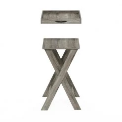 Montale 18.9 in. French Oak Rectangle Wood End Table with Removable Tray by Furinno 14 Montale 18.9 in. French Oak Rectangle Wood End Table with Removable Tray by Furinno -Furinno Sales french oak furinno end side tables 19020gyw 44 1000