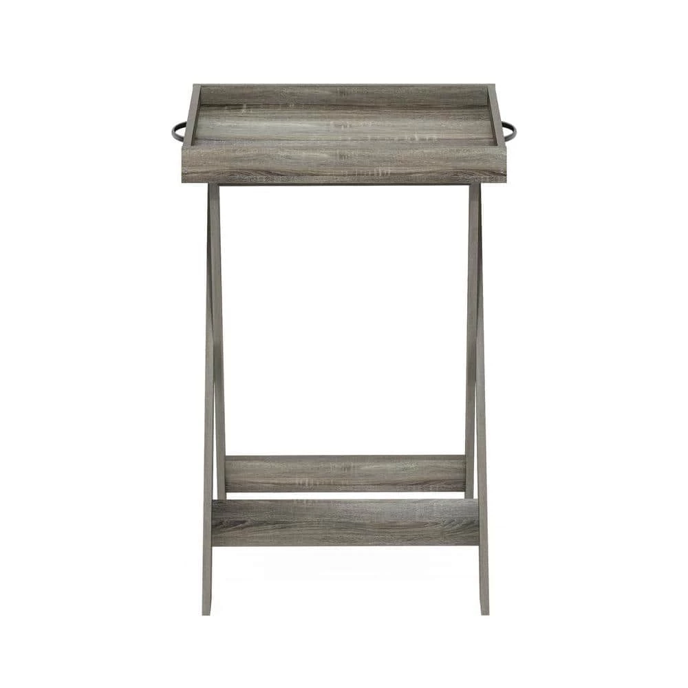 Montale 18.9 in. French Oak Rectangle Wood End Table with Removable Tray by Furinno 4 Montale 18.9 in. French Oak Rectangle Wood End Table with Removable Tray by Furinno - Image 4