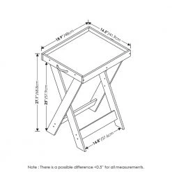 Montale 18.9 in. French Oak Rectangle Wood End Table with Removable Tray by Furinno 16 Montale 18.9 in. French Oak Rectangle Wood End Table with Removable Tray by Furinno -Furinno Sales french oak furinno end side tables 19020gyw 76 1000