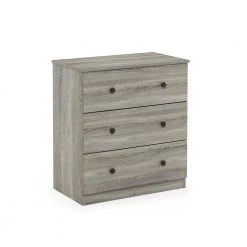 Tidur Simple Design French Oak Grey 3-Drawer Chest of Drawers (30.91 in. H x 27.72 in W x 15.75 in. D) by Furinno