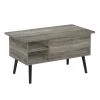 Jensen 35.43 in. French Oak Grey Rectangle Wood Coffee Table With Lift Top by Furinno