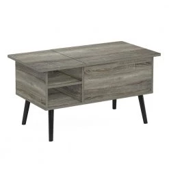 Jensen 35.43 in. French Oak Grey Rectangle Wood Coffee Table With Lift Top by Furinno