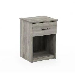 Tidur 1-Drawer French Oak Grey Nightstand (17.72 in. W x 15.67 in. D x 24.14 in. H) by Furinno