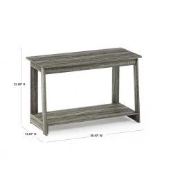 Beginning 35 in. French Oak Gray Particle Board TV Stand Fits TVs Up to 37 in. with Open Storage by Furinno -Furinno Sales french oak grey furinno tv stands 18041gyw 40 1000