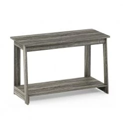 Beginning 35 in. French Oak Gray Particle Board TV Stand Fits TVs Up to 37 in. with Open Storage by Furinno -Furinno Sales french oak grey furinno tv stands 18041gyw a0 1000