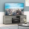 Montale 59 in. French Oak Grey TV Stand with Doors for TV up to 65 in. by Furinno