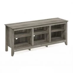 Jensen 60 in. French Oak Grey Entertainment Center Fits TV's up to 65 in. with Cable Management by Furinno