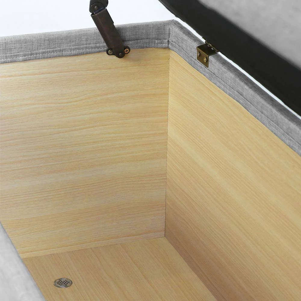 Laval 18 in. Glacier (62.52 in. x 17.91 in.) Polyester Single Row Tufted Storage Ottoman Bench by Furinno 5 Laval 18 in. Glacier (62.52 in. x 17.91 in.) Polyester Single Row Tufted Storage Ottoman Bench by Furinno - Image 5