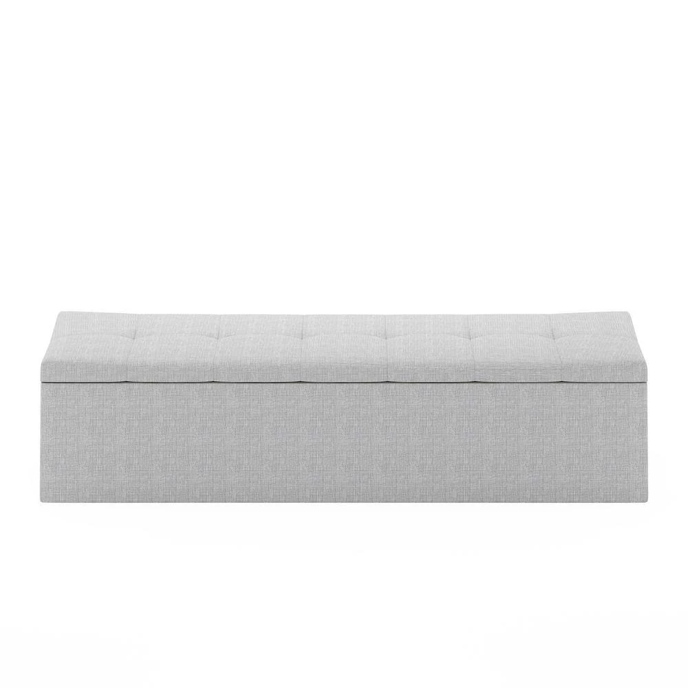 Laval 18 in. Glacier (62.52 in. x 17.91 in.) Polyester Single Row Tufted Storage Ottoman Bench by Furinno 7 Laval 18 in. Glacier (62.52 in. x 17.91 in.) Polyester Single Row Tufted Storage Ottoman Bench by Furinno - Image 7