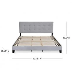 Laval Glacier King Button Tufted Bed Frame by Furinno 9 Laval Glacier King Button Tufted Bed Frame by Furinno -Furinno Sales glacier furinno platform beds fb17020k gl 40 1000