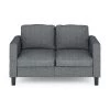 Bayonne 54.1 in. Gunmetal Polyester 2-Seater Loveseat with Square Arms by Furinno
