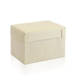 Oxford Ivory Rectangular Foldable Storage Stool Ottoman by Furinno
