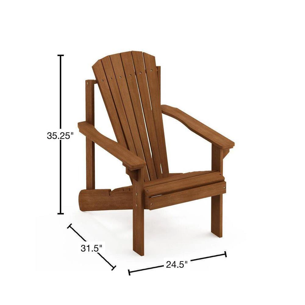 Tioman Small Hardwood Adirondack Patio Chair in Teak Oil by Furinno 3 Tioman Small Hardwood Adirondack Patio Chair in Teak Oil by Furinno - Image 3