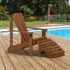 Tioman Small Hardwood Adirondack Patio Chair in Teak Oil by Furinno