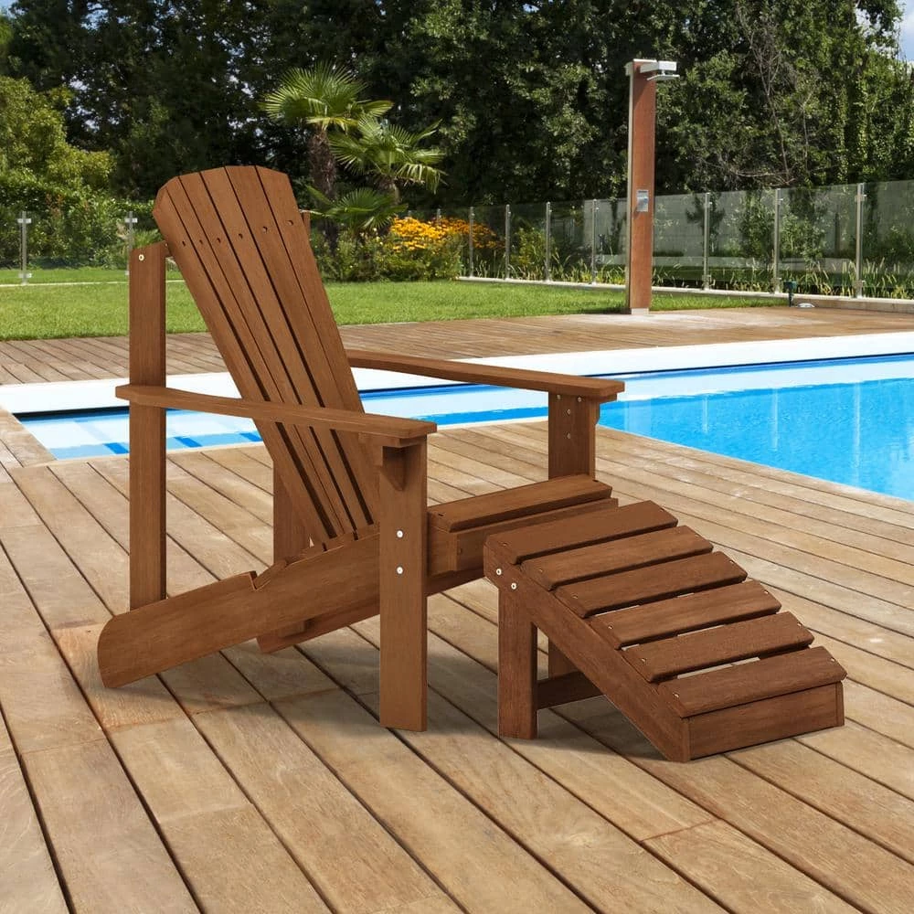 Tioman Small Hardwood Adirondack Patio Chair in Teak Oil by Furinno 1 Tioman Small Hardwood Adirondack Patio Chair in Teak Oil by Furinno
