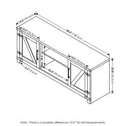Jensen 58.35 in. Rustic Brown Farmhouse TV Stand Fits TV's up to 60 in. with Cable Management by Furinno -Furinno Sales rustic brown furinno tv stands fh22009rbr c3 1000
