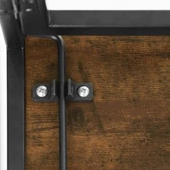 Riau 39 in. Rustic Oak/Black No Tool Wooden Computer Desk with Metal Frame by Furinno -Furinno Sales rustic oak furinno computer desks fm1050robk 4f 1000