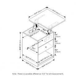 Jensen 1-Drawer Solid White Lift Top Nightstand 23.4 in. H x 17.7 in. W x 17.7 in. D by Furinno -Furinno Sales solid white furinno nightstands 21294whs c3 1000