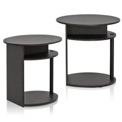 Jaya Walnut Simple Design End Table (2-Pack) by Furinno