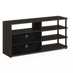 JAYA 47 in. Walut Wood TV Stand with 2 Drawer Fits TVs Up to 50 in. with Open Storage by Furinno 14 JAYA 47 in. Walut Wood TV Stand with 2 Drawer Fits TVs Up to 50 in. with Open Storage by Furinno -Furinno Sales walut furinno tv stands 15078wnbk 4f 1000