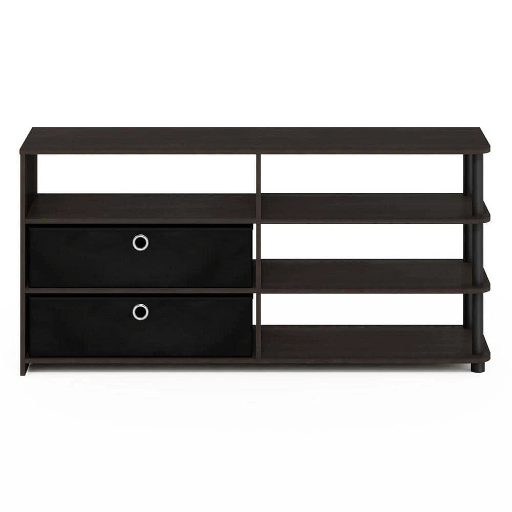 JAYA 47 in. Walut Wood TV Stand with 2 Drawer Fits TVs Up to 50 in. with Open Storage by Furinno 5 JAYA 47 in. Walut Wood TV Stand with 2 Drawer Fits TVs Up to 50 in. with Open Storage by Furinno - Image 5