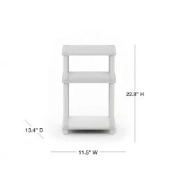 Just White and Espresso End Table by Furinno -Furinno Sales white espresso furinno end side tables 11087wh ex wh 40 1000