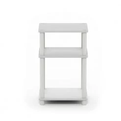 Just White and Espresso End Table by Furinno -Furinno Sales white espresso furinno end side tables 11087wh ex wh c3 1000